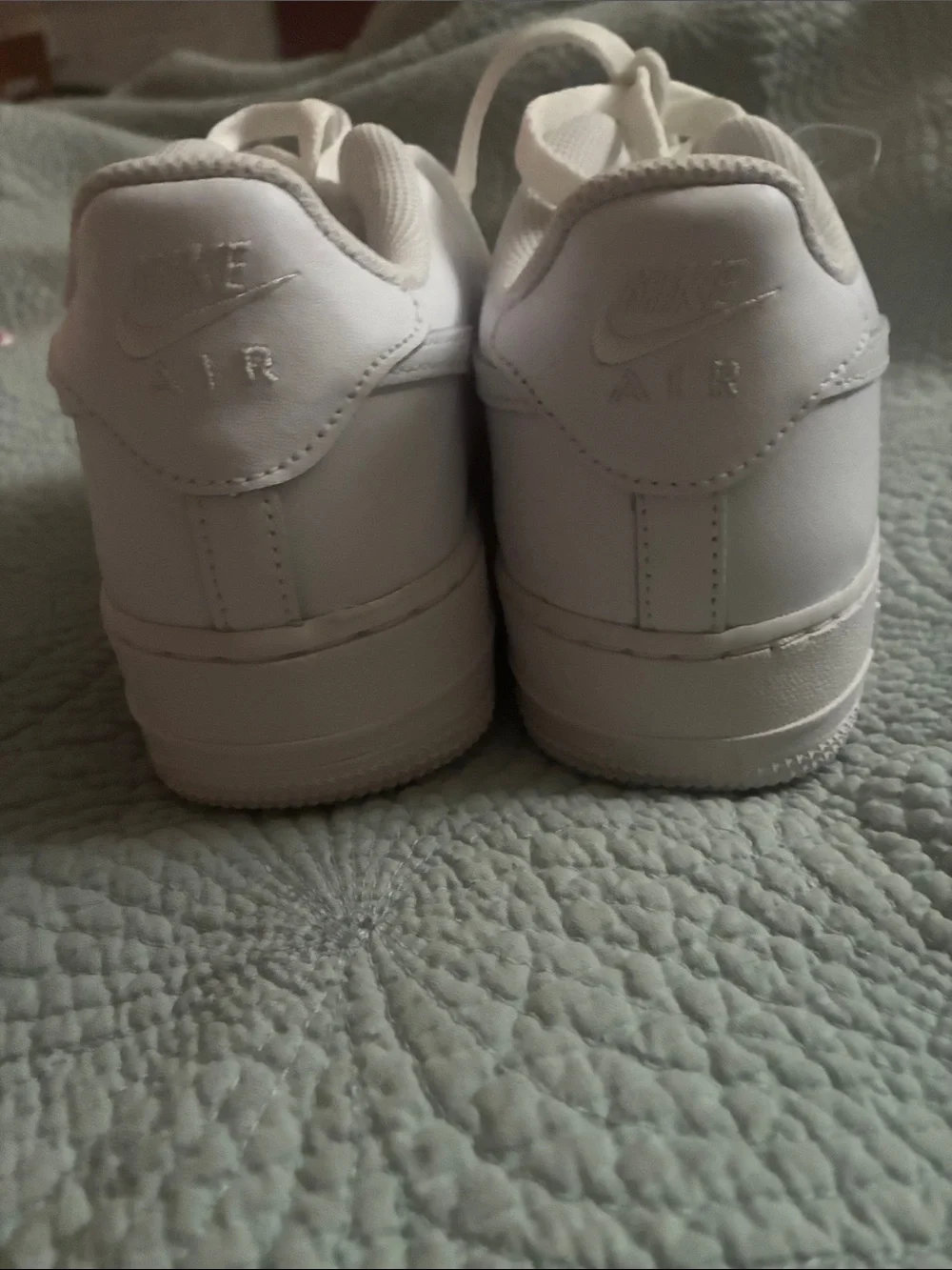 Kids White Nike-Style AF1 Low Top Sneakers